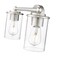 Z-Lite Thayer Vanity, 2-Light, 16 In.W x 5.75 In.L x 8.75 In.H, Brushed Nickel/Clear 742-2V-BN - alternate 8